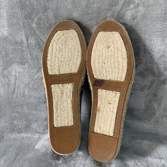 Lauren Ralph Lauren Espadrille Shoes Sz 9B Navy Polka Dot Destini Canvas Coastal - Picture 14 of 16